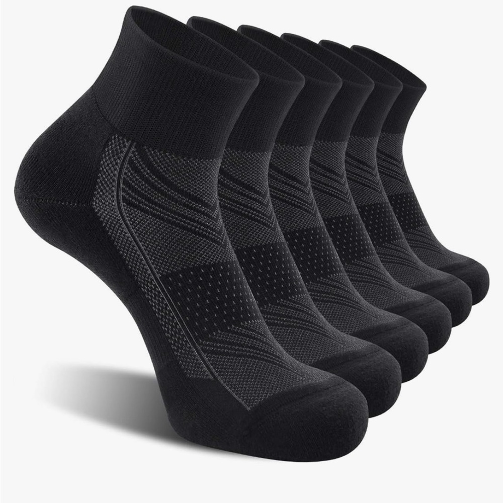 CelerSport 6 Pack Ankle Socks with Cushion, Sport Athletic Running Socks